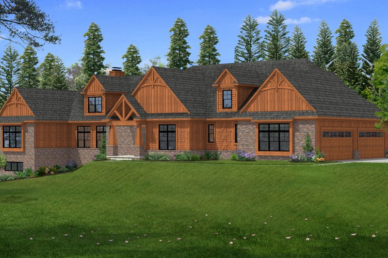 House Design - Exterior - Front Elevation 3 for Craftsman House Plan #1057-42 - 4 bed, 7.5 bath