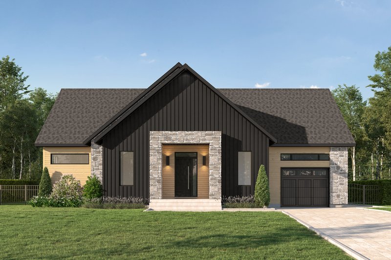 Dream House Plan - Exterior - Front Elevation 4 for Bungalow House Plan #23-2809 - 2 bed, 1 bath