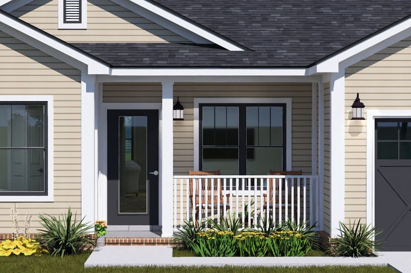 Home Plan - Exterior - Covered Porch for Cottage House Plan #513-2489 - 3 bed, 3 bath