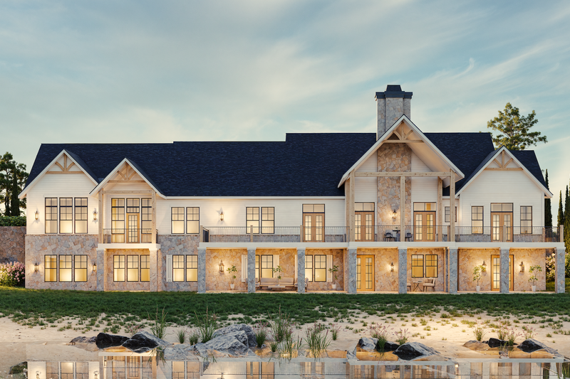 Architectural House Design - Exterior - Rear Elevation 2 for Ranch House Plan #119-430 - 3 bed, 2.5 bath