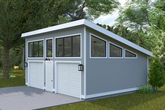 Exterior - Front Elevation 6 for Contemporary House Plan #1060-284, 0 bath