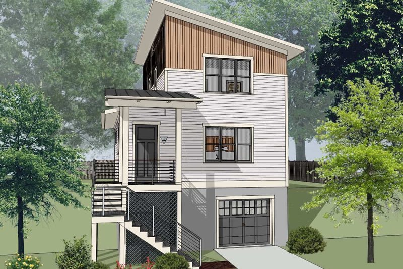 Architectural House Design - Modern Exterior - Front Elevation Plan #79-323