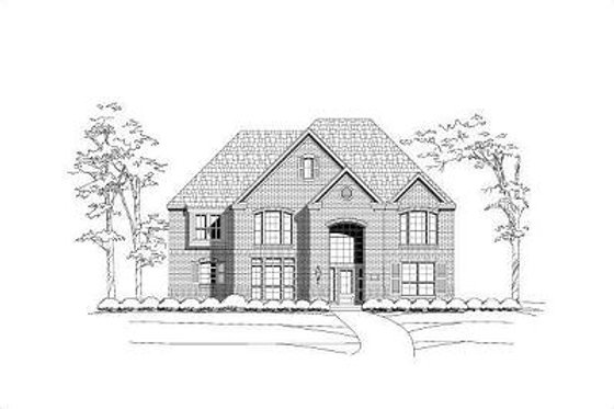 Exterior - Front Elevation for Traditional House Plan #411-279 - 4 bed, 3.5 bath