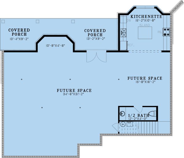 Dream House Plan - Farmhouse Floor Plan - Lower Floor Plan #923-438