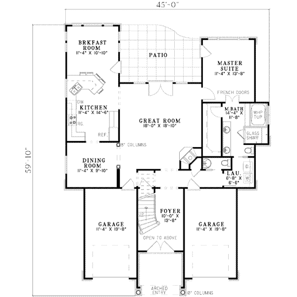 Traditional Floor Plan - Main Floor Plan #17-2085