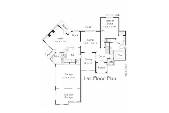 Floor Plan - Main Floor House Plan #329-376 - 4 bed, 2.5 bath