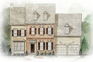 Colonial Exterior - Front Elevation Plan #54-152