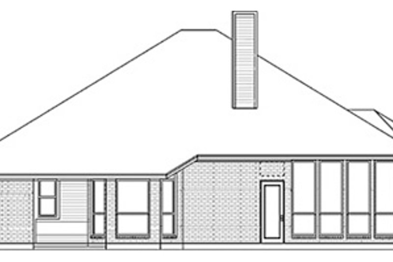 Dream House Plan - Exterior - Rear Elevation for Traditional House Plan #84-248 - 4 bed, 2 bath
