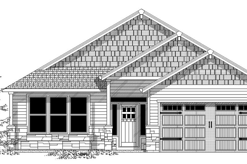 House Design - Exterior - Front Elevation 3 for Ranch House Plan #943-55 - 3 bed, 2 bath