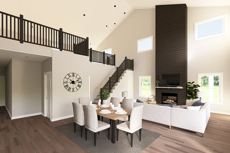 Architectural House Design - Interior - Family Room for Barndominium House Plan #1064-444 - 2 bed, 2.5 bath