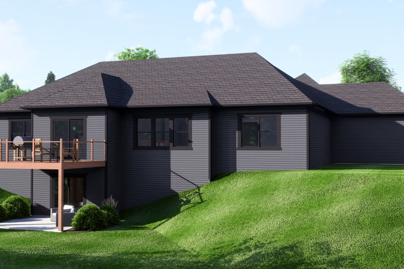 House Blueprint - Exterior - Rear Elevation for Country House Plan #1064-286 - 3 bed, 2.5 bath