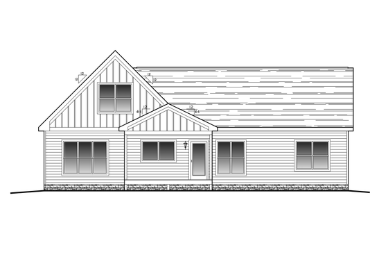 Exterior - Other Elevation 5 for Farmhouse House Plan #123-122 - 3 bed, 2 bath