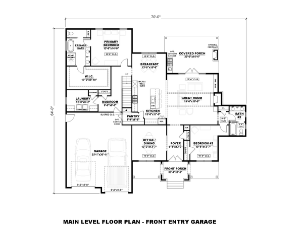 House Design - Floor Plan - Main Floor 1 for Farmhouse House Plan #1117-45 - 4 bed, 3 bath