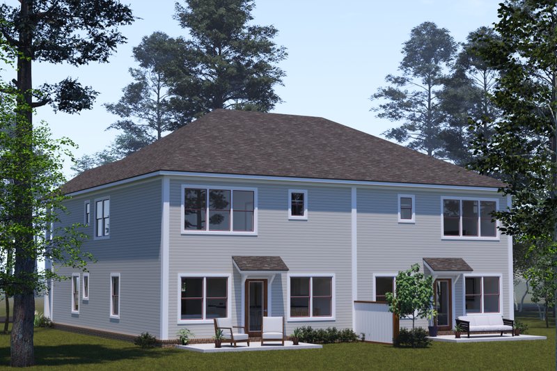 Architectural House Design - Exterior - Rear Elevation for Cottage House Plan #513-2332 - 3 bed, 2.5 bath