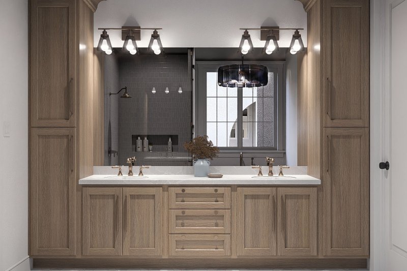 House Blueprint - Interior - Master Bathroom 1 for Beach House Plan #455-768 - 6 bed, 6.5 bath