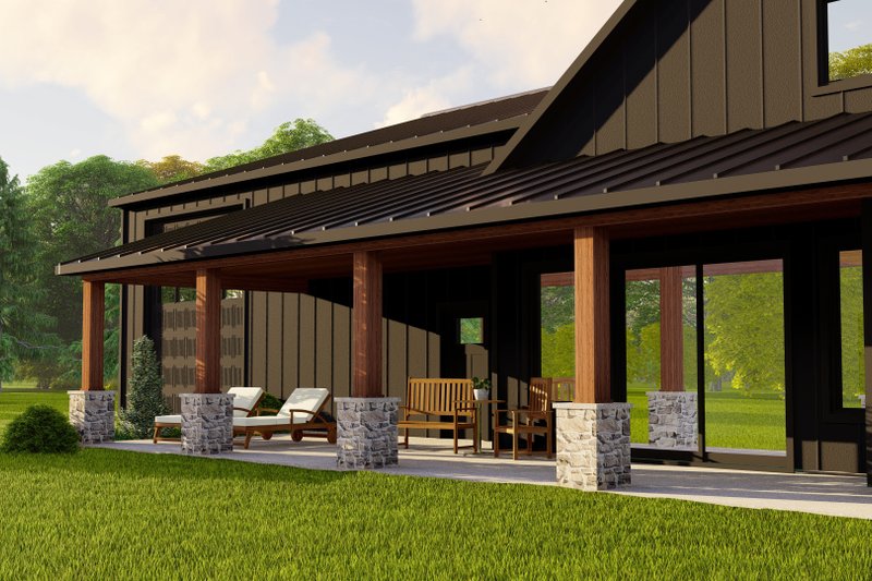 House Plan Design - Exterior - Other Elevation 4 for Barndominium House Plan #1064-204 - 3 bed, 2.5 bath