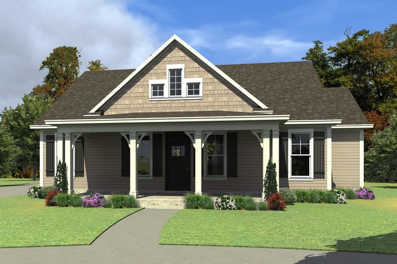 Architectural House Design - Farmhouse Exterior - Front Elevation Plan #63-419