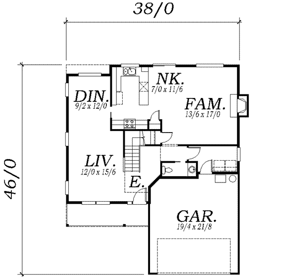 Traditional Floor Plan - Main Floor Plan #130-107