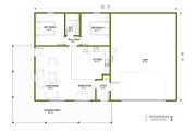 Barndominium Style House Plan - 2 Beds 1 Baths 888 Sq/Ft Plan #1106-10 