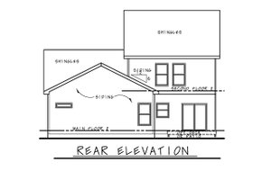 Exterior - Rear Elevation for Traditional House Plan #20-2516 - 4 bed, 3.5 bath