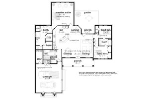Floor Plan - Main Floor for Craftsman House Plan #45-586 - 3 bed, 3 bath