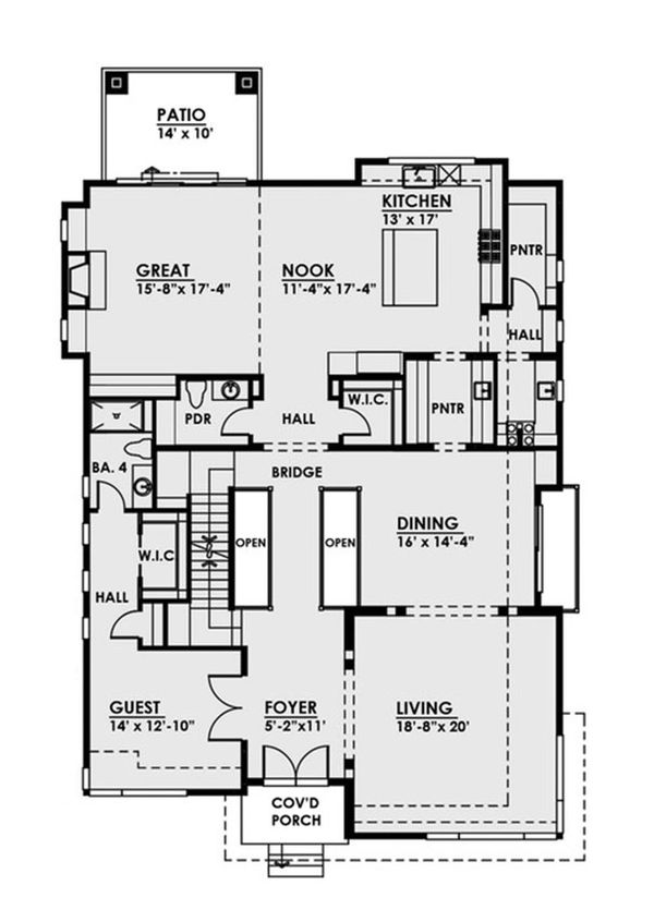 Architectural House Design - Contemporary Floor Plan - Main Floor Plan #1066-38