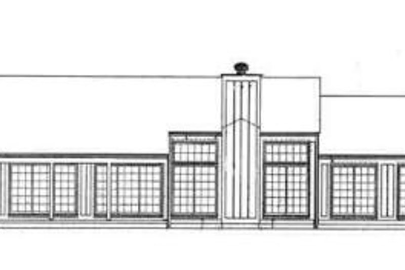 Home Plan - Exterior - Rear Elevation for Ranch House Plan #72-208 - 4 bed, 3.5 bath