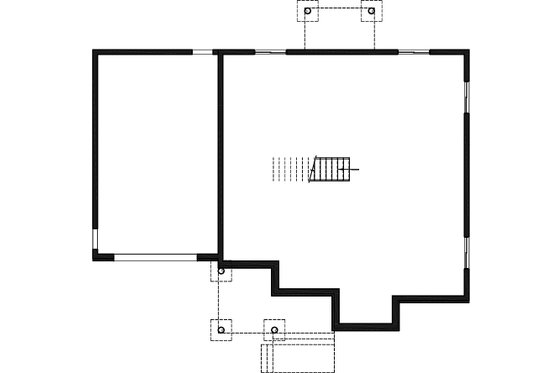 Floor Plan - Lower Floor for Country House Plan #23-2802 - 3 bed, 2.5 bath