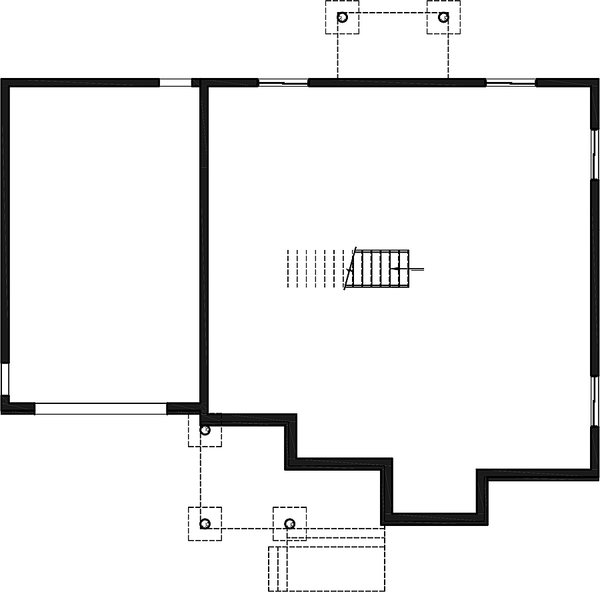 House Blueprint - Country Floor Plan - Lower Floor Plan #23-2802