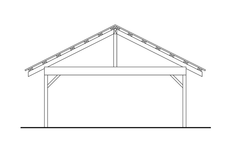 Architectural House Design - Exterior - Rear Elevation for Traditional House Plan #124-1399, 0 bath
