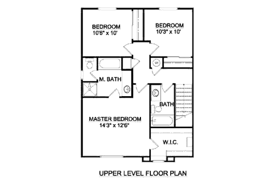 Floor Plan - Upper Floor for Traditional House Plan #116-234 - 3 bed, 2.5 bath
