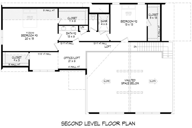 House Plan Design - Floor Plan - Upper Floor for Country House Plan #932-1106 - 3 bed, 2.5 bath