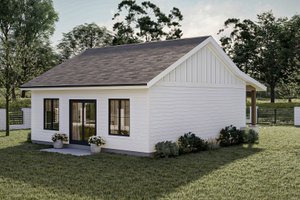 Exterior - Rear Elevation for Modern House Plan #455-521 - 1 bed, 1 bath