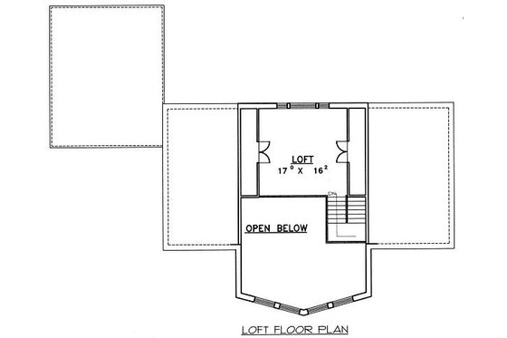 Floor Plan - Upper Floor for Contemporary House Plan #117-519 - 3 bed, 2.5 bath