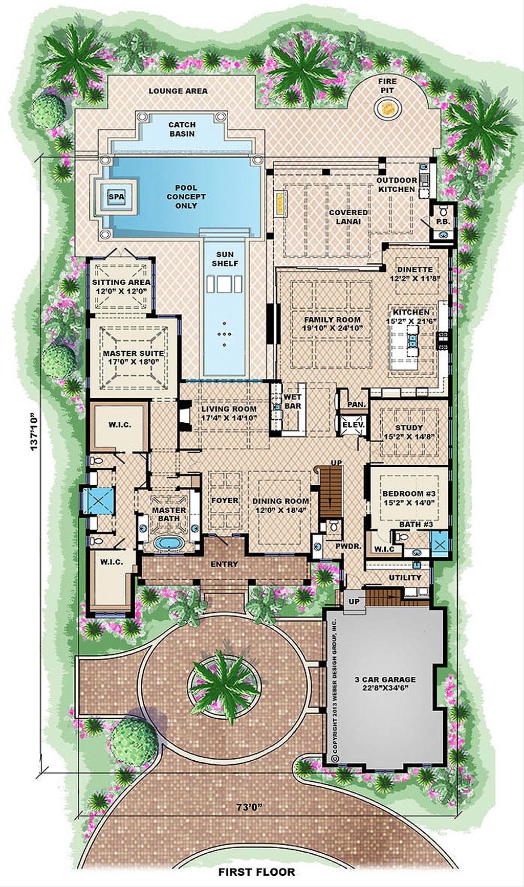 Beach Style House Plan 6 Beds 5