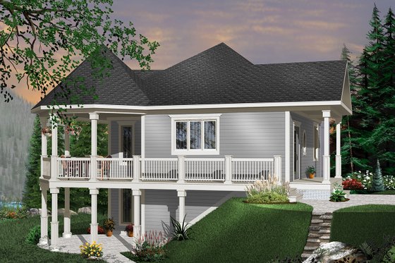 Exterior - Front Elevation 4 for Cottage House Plan #23-421 - 3 bed, 2 bath