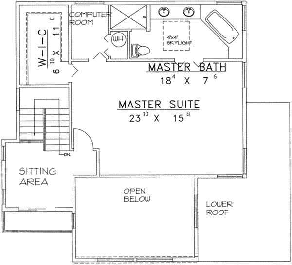 Modern Floor Plan - Upper Floor Plan #117-440