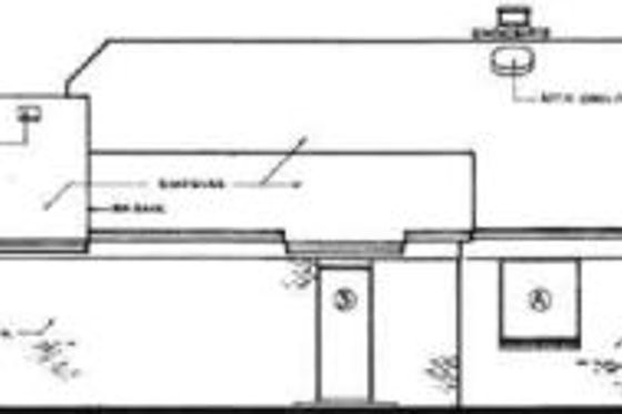 Exterior - Rear Elevation for Traditional House Plan #45-228 - 3 bed, 2 bath