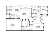 European Style House Plan - 3 Beds 2 Baths 1804 Sq/Ft Plan #411-699 