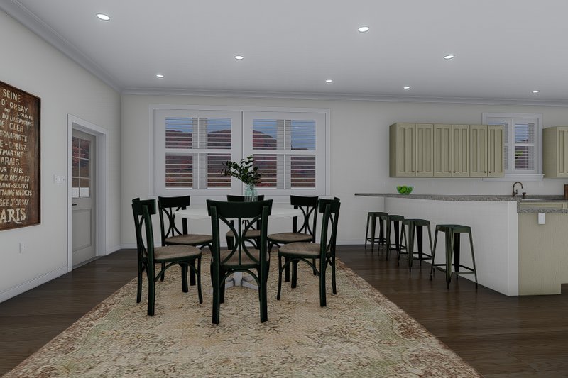 Architectural House Design - Interior - Dining Room 1 for Craftsman House Plan #1060-237 - 2 bed, 3 bath