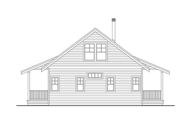 House Plan Design - Exterior - Rear Elevation for Craftsman House Plan #124-1385 - 2 bed, 2.5 bath