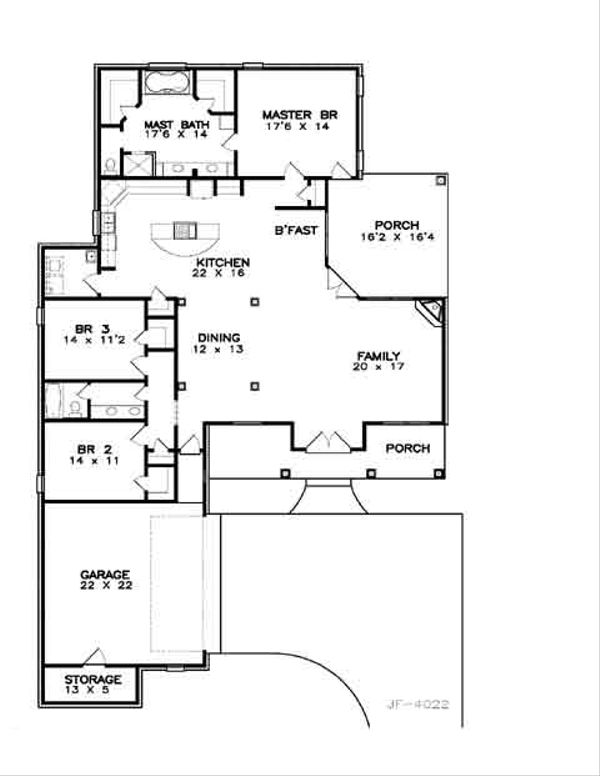 Traditional Floor Plan - Main Floor Plan #8-113