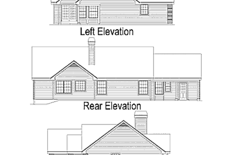 Dream House Plan - Exterior - Rear Elevation for Traditional House Plan #57-174 - 4 bed, 2 bath