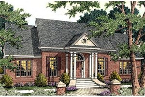 Southern Exterior - Front Elevation Plan #406-115
