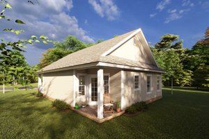Exterior - Rear Elevation for Cottage House Plan #513-2071 - 3 bed, 2 bath