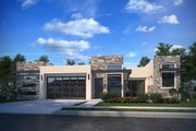 Adobe / Southwestern Style House Plan - 4 Beds 4.5 Baths 2517 Sq/Ft Plan #1073-26 