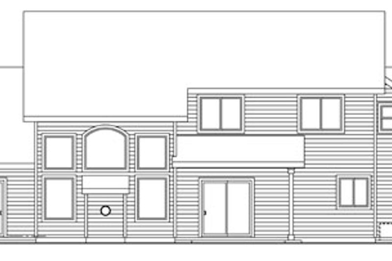 Home Plan - Exterior - Rear Elevation for Craftsman House Plan #124-759 - 4 bed, 2.5 bath