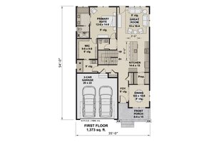 Floor Plan - Main Floor for Craftsman House Plan #51-1347 - 4 bed, 3.5 bath