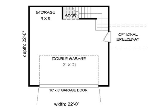Floor Plan - Main Floor for Country House Plan #932-128, 0 bath