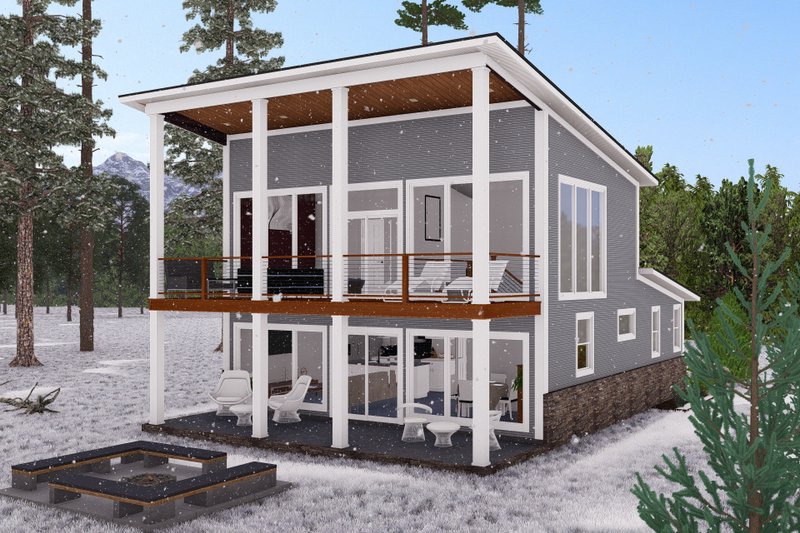 Home Plan - Exterior - Other Elevation 6 for Modern House Plan #513-2249 - 3 bed, 2 bath